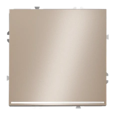 Изображение Выключатель 1-клавишный с подсветкой Voltum S70 Metal, платина (механизм + накладка)